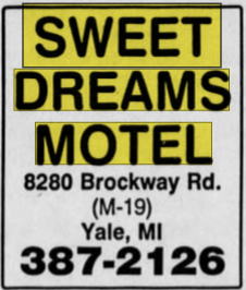 Sweet Dreams Motel - 1994 Ad (newer photo)